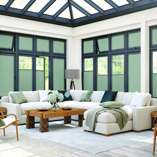 Pleated blinds for conservatory