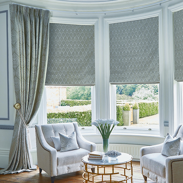 Living room roman blind